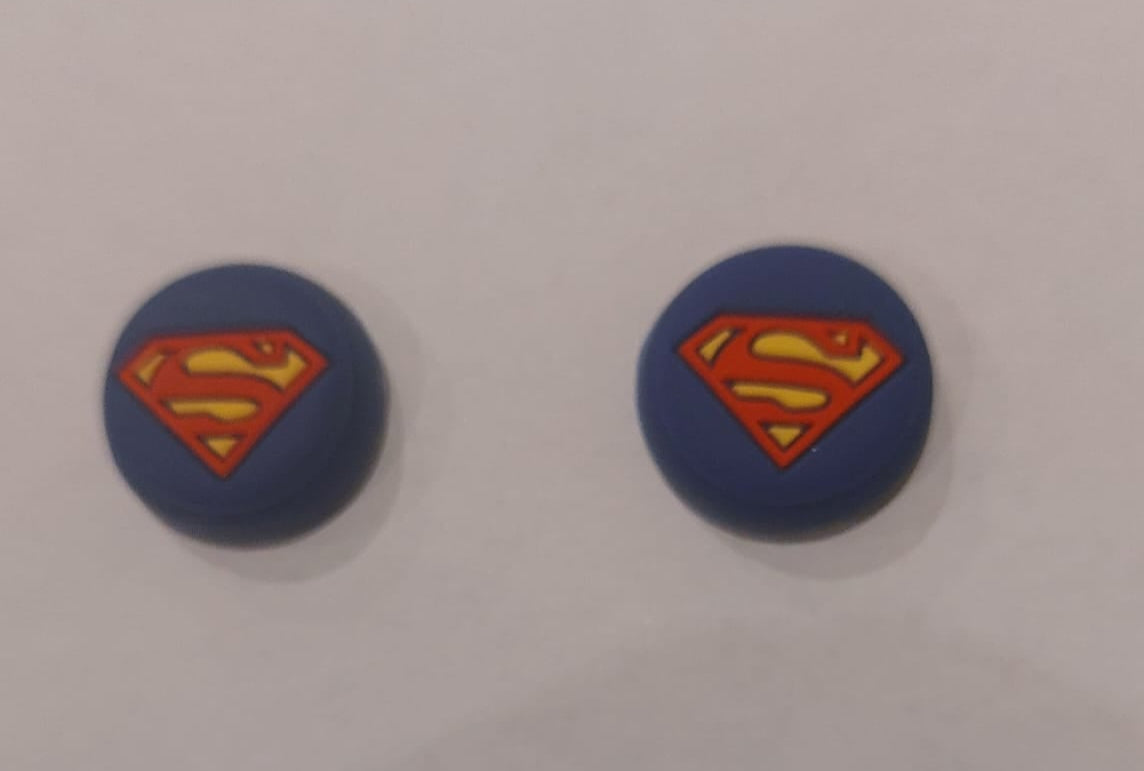 Set of Two Superman Silicone Thumbstick Grip Caps Controller Protection Play Station 5 , 4,3,XBOX,