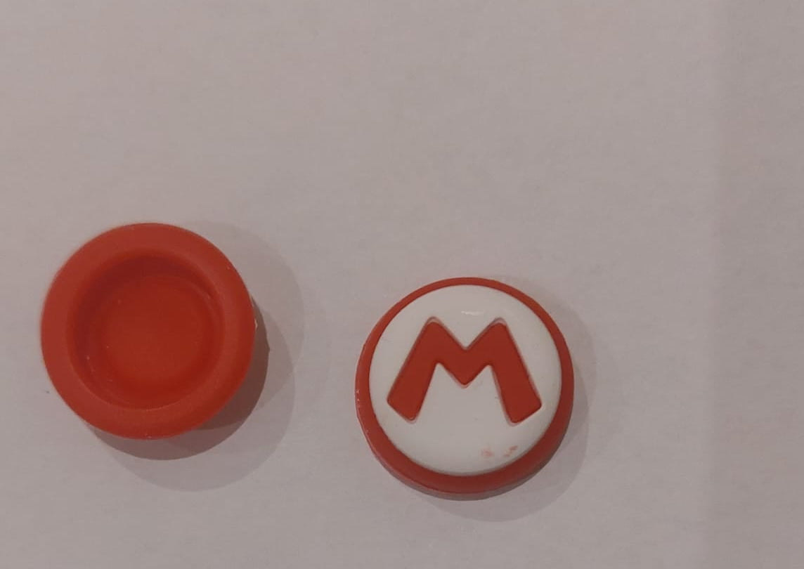 Set of 2 pcs Super Mario Silicone Analog Thumb Grip Stick Set Joystick Cap Thumb stick Cover Caps for Play Station 5 4 Controller ,X-box Thumbsticks Cap