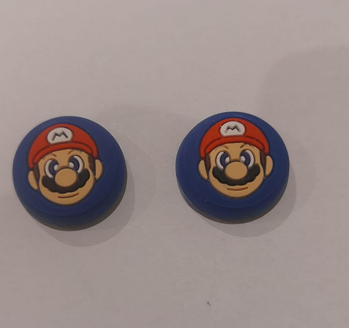 Set of 2 pcs Super Mario Silicone Analog Thumb Grip Stick Set Joystick Cap Thumb stick Cover Caps for Play Station 5 4 Controller ,X-box Thumbsticks Cap