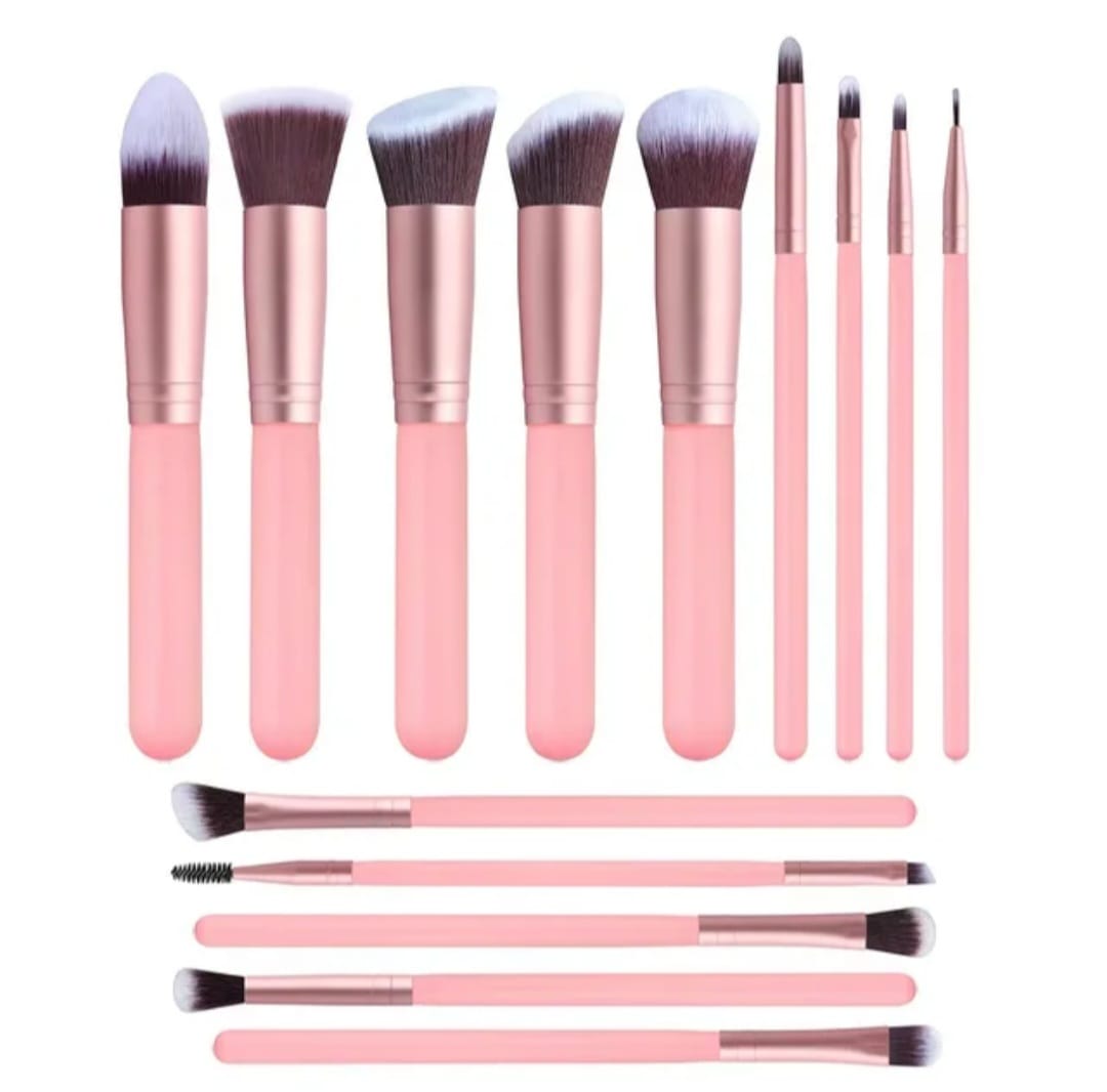 2025 V-FOR YOU BRUSH SET HIGH QUALITY ,Synthetic Makeup Brushes set 14 pcs+ bag ,Eyeshadow make up Tools