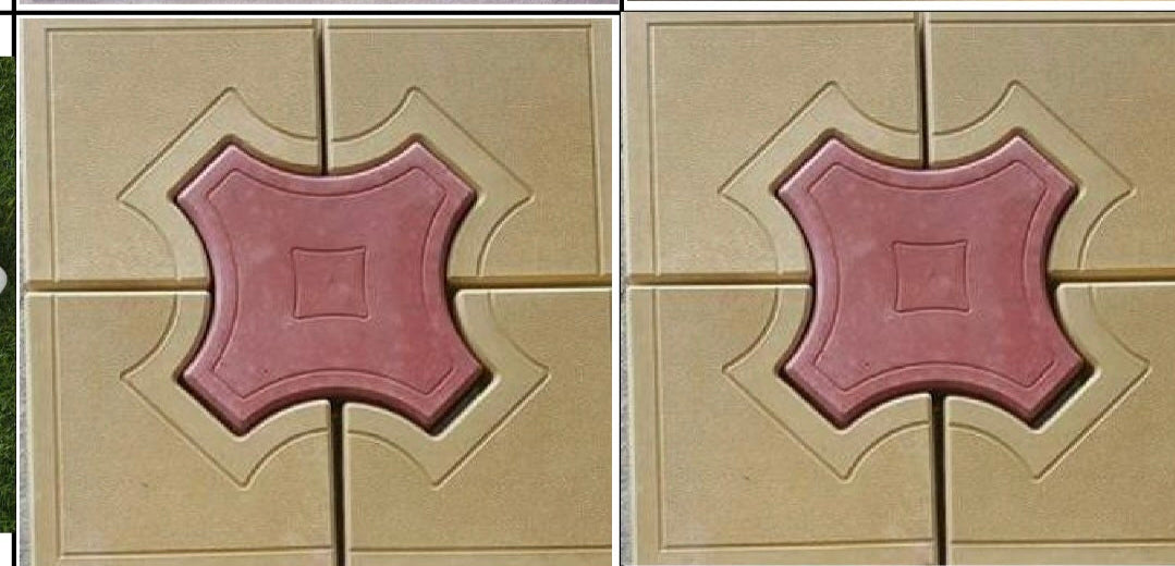 Paving Mould Set of Five,Material SABIC PP,size 300/300/50mm, 320/320/50mm