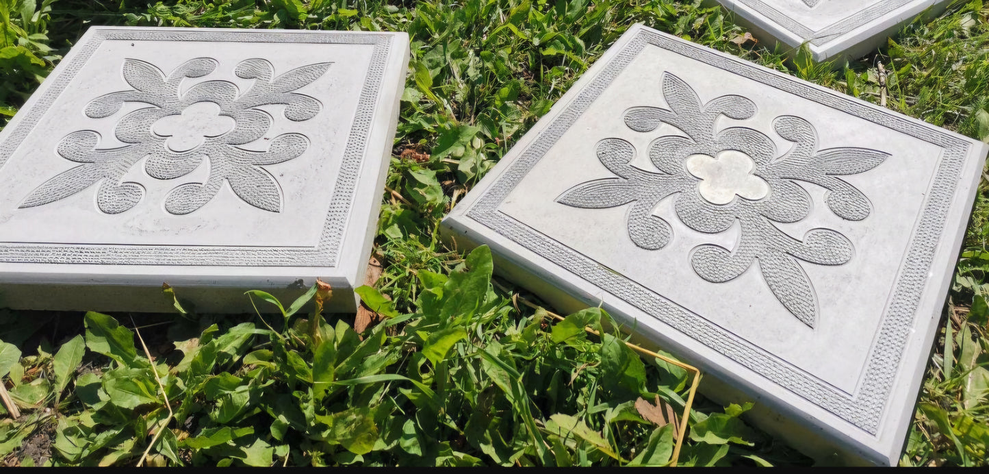 Paving Mould Material SABIC PP,Size 400/400/50 mm,Square Flower Slabs