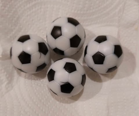 Table  Soccer Foosballs Replacement 32mm mini Football Black and White Official Balls Game (4Pieces)