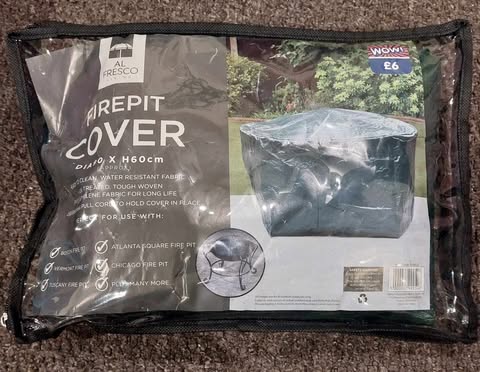 FIREPIT COVER 90XH60 BARBEQUE COVER