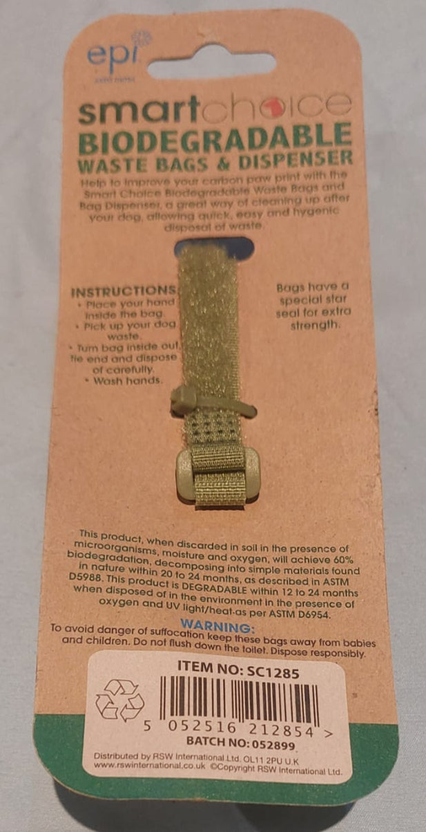 PET SMART BIODEGRADABLE WASTE BAGS -DISPENSER