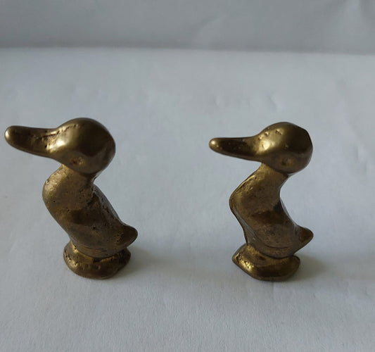 Vintage Brass Miniatures Ducks Accessories