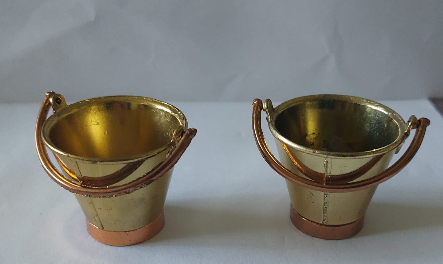 Brass Vintage Miniatures Buckets