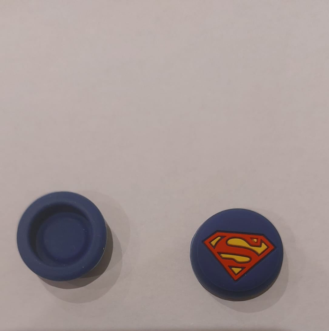 Set of Two Superman Silicone Thumbstick Grip Caps  Controller Protection Play Station 5 , 4,3,XBOX,
