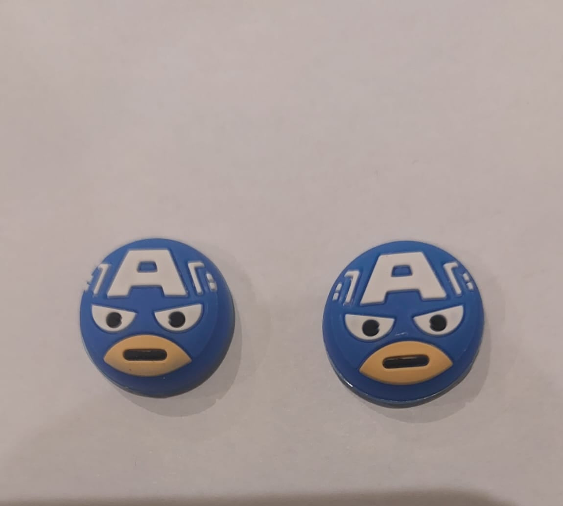 Set of two Captain America ,Avengers  Set of two Silicone Controller Analog PS5 PS4 PS3 Xbox 360 One Switch Pro Thumbstick Caps Silicone Analog Thumb Stick Grips