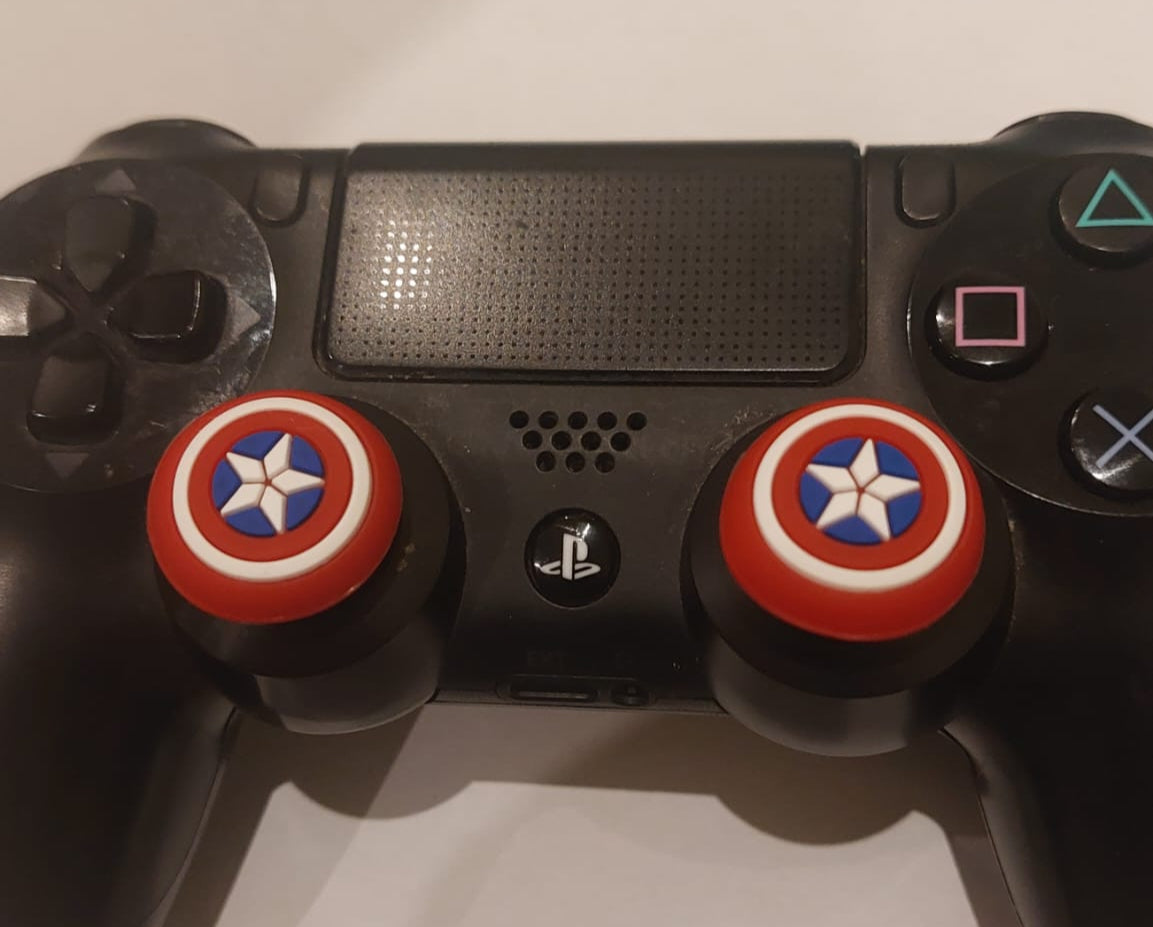 Set of Two Silicone Thumb Stick Grips Controller PS 5, 4, 3, Xbox, Batman, Call of Duty, Mortal Kombat, Captain America, Iron Man, Rat Man