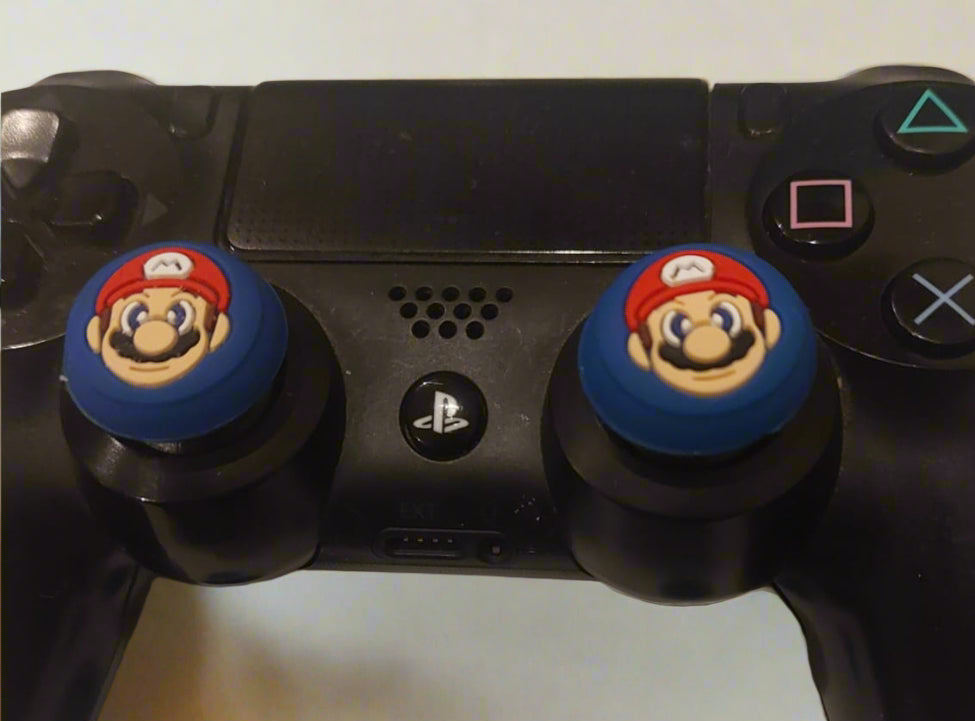 Set of 2 pcs Super Mario Silicone Analog Thumb Grip Stick Set Joystick Cap Thumb stick Cover Caps for Play Station 5 4  Controller ,X-box Thumbsticks Cap