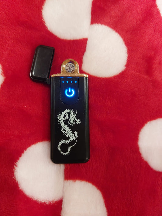 Hot Electric Windproof Metal Lighter Double Arc Flameless Plasma Rechargeable USB LED POWER