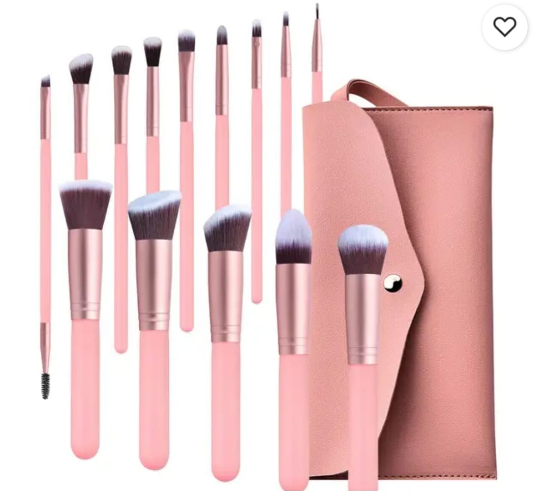 2025 V-FOR YOU BRUSH SET HIGH QUALITY ,Synthetic Makeup  Brushes set 14 pcs+ bag ,Eyeshadow make up Tools