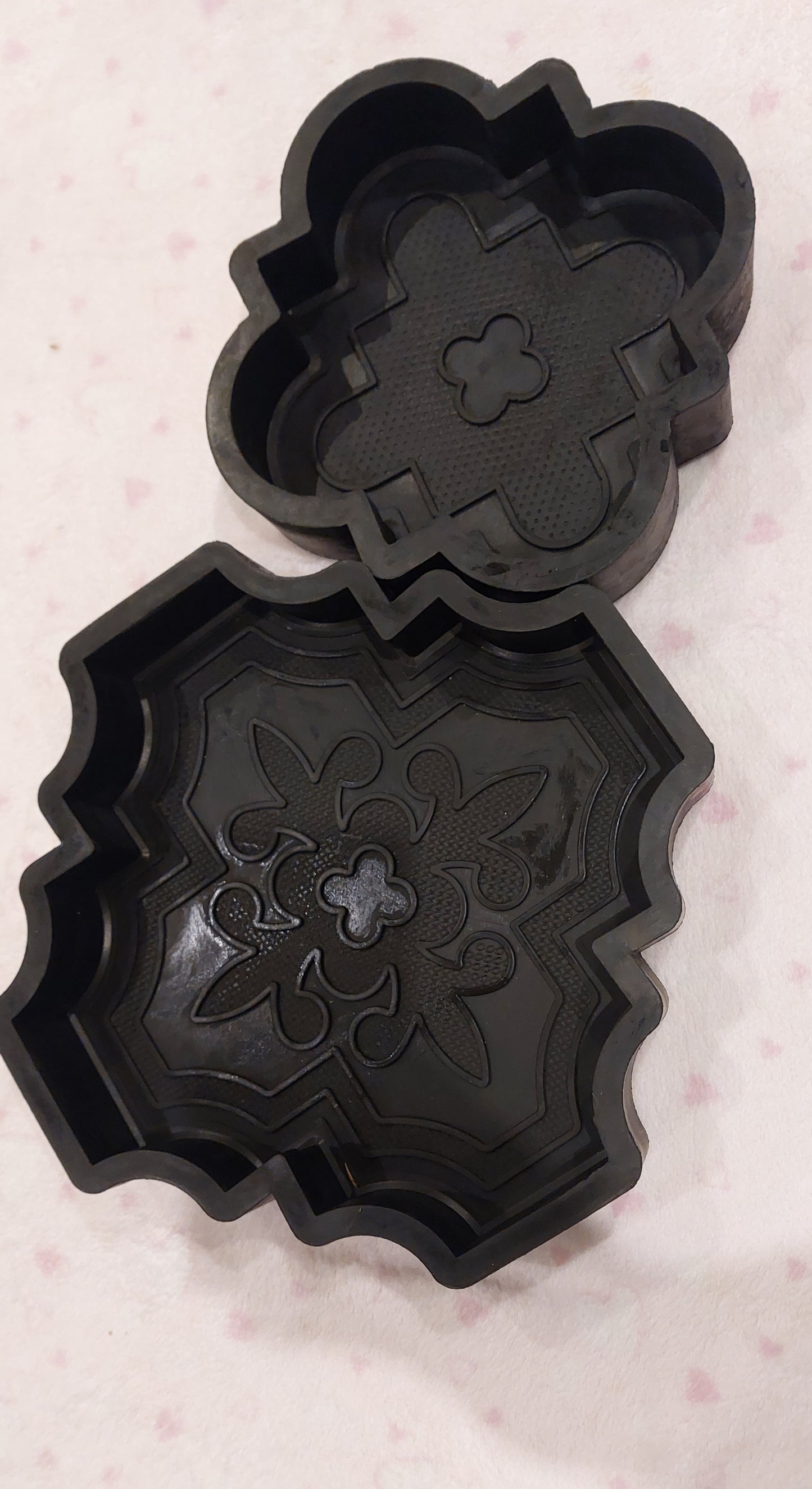 Paving Mould Set of two Flowers Rubber Class A