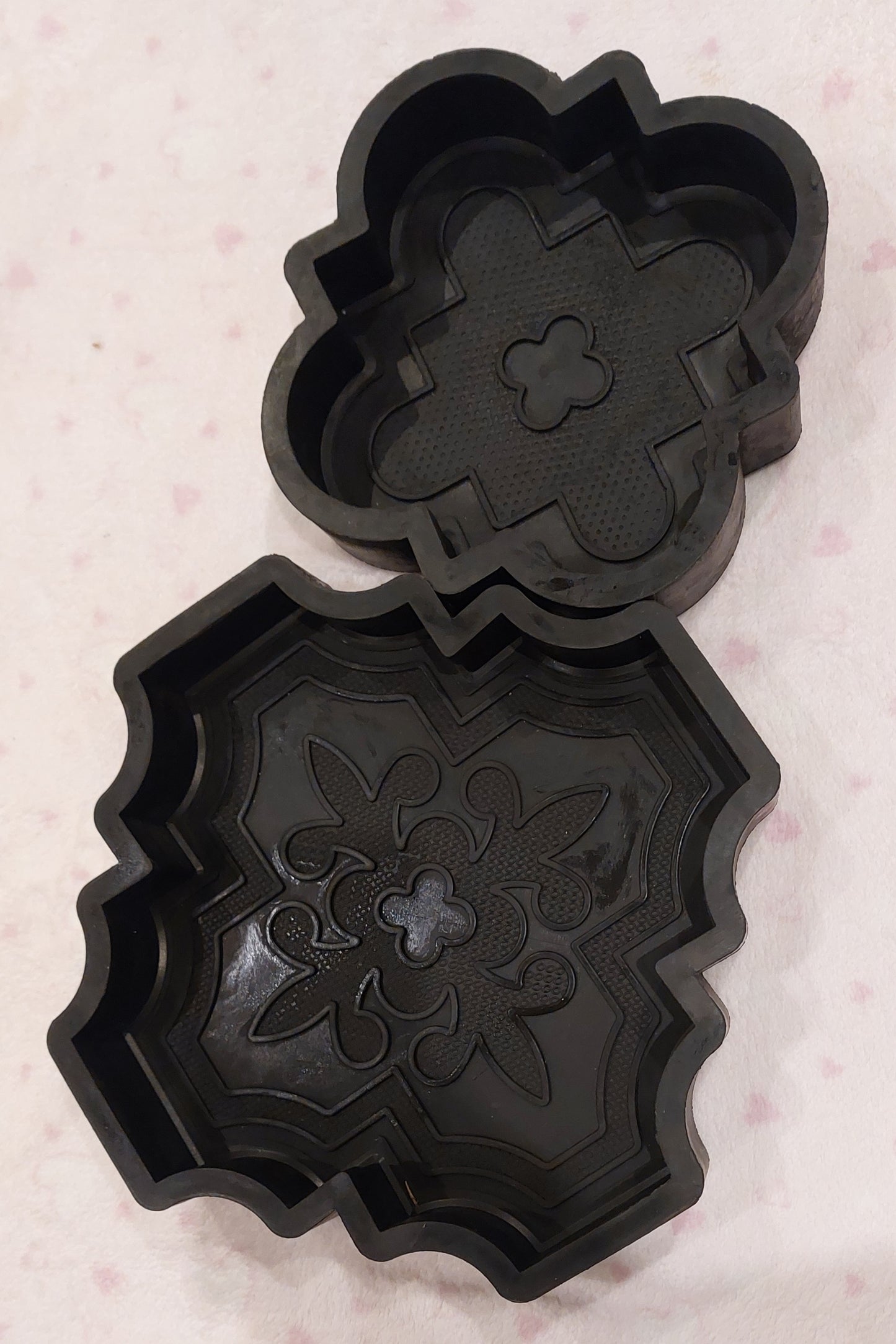 Paving Mould Set of two Flowers Rubber Class A