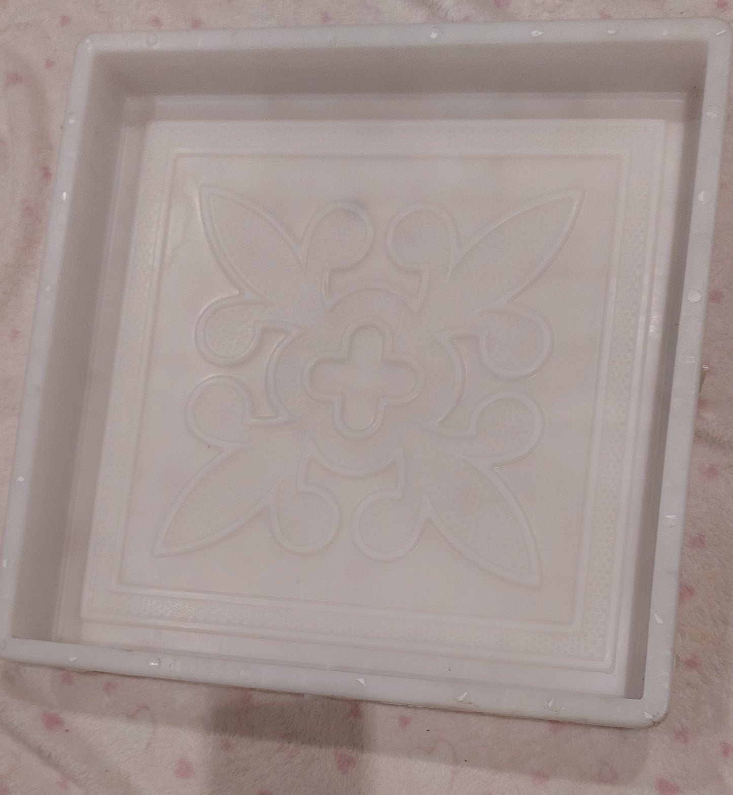 Paving Mould Material SABIC PP,Size 400/400/50 mm,Square Flower Slabs