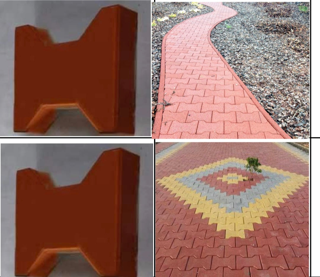 Paving Mould Double T size 220/120/60 mm Rubber Class A