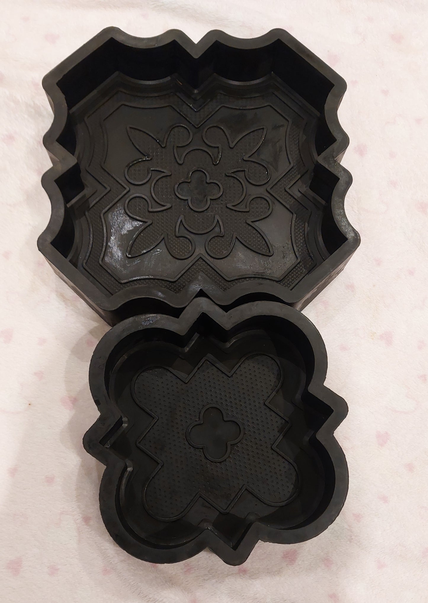 Paving Mould Set of two Flowers Rubber Class A