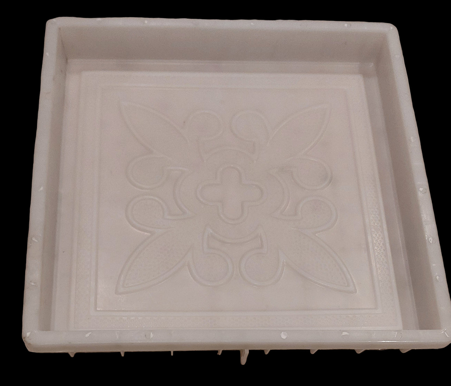 Paving Mould Material SABIC PP,Size 400/400/50 mm,Square Flower Slabs