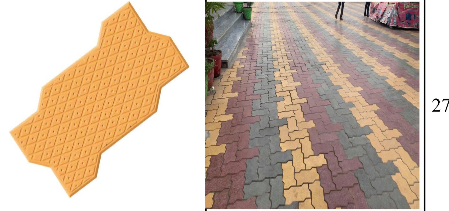 Paving Mould Waves Black Rubber Class A 270/150/60mm