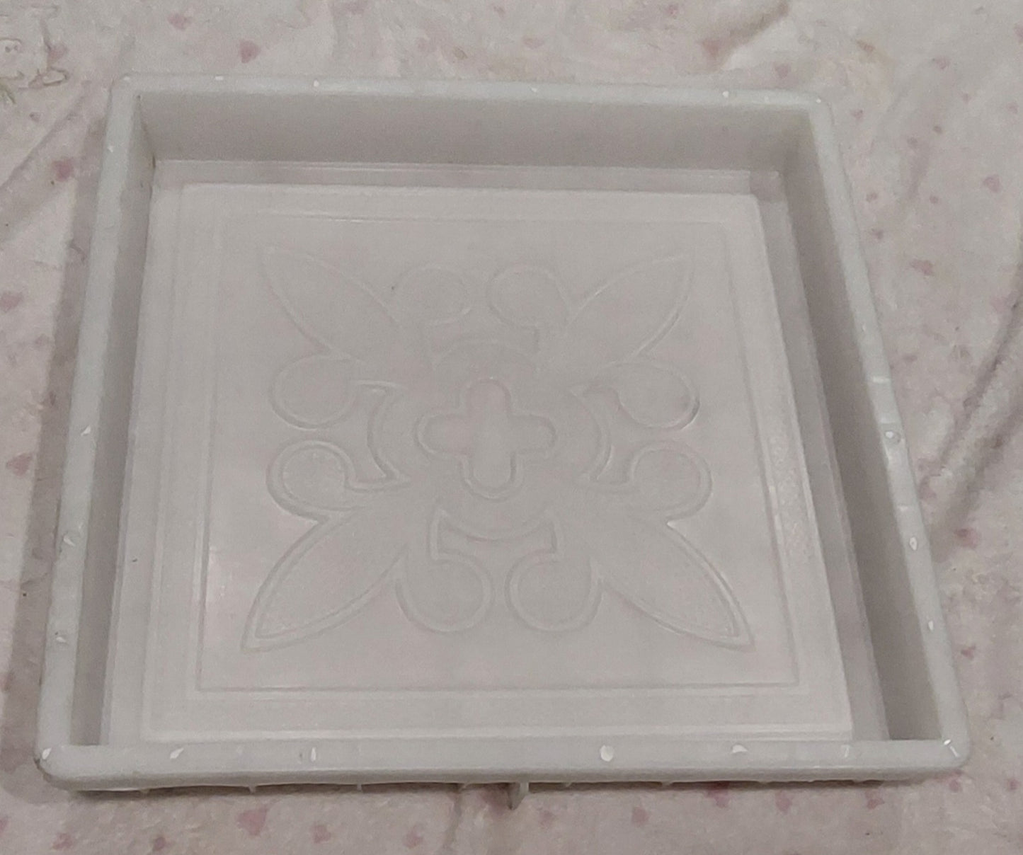 Paving Mould Material SABIC PP,Size 400/400/50 mm,Square Flower Slabs