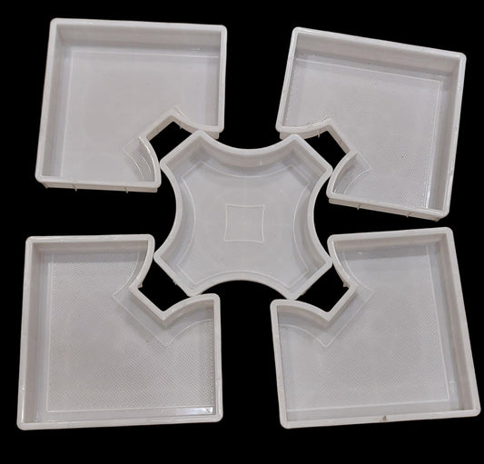 Paving Mould Set of Five,Material  SABIC PP,size 300/300/50mm, 320/320/50mm