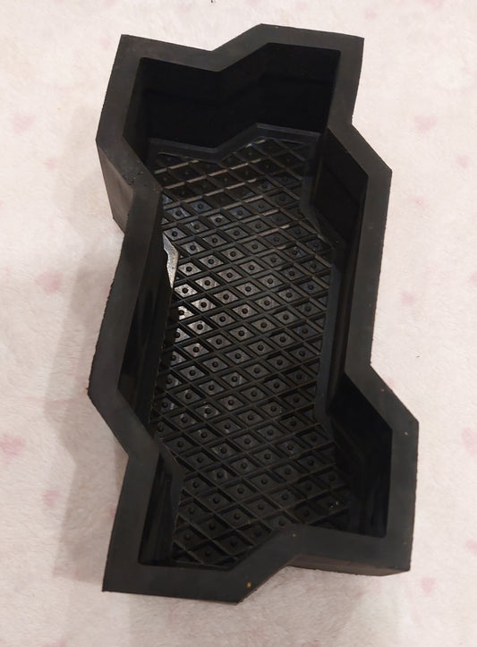 Paving Mould Waves Black Rubber Class A 270/150/60mm