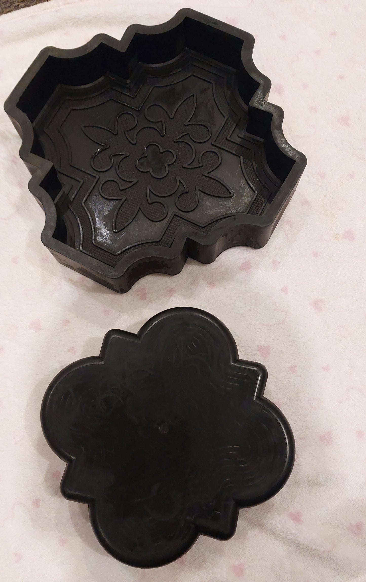 Paving Mould Set of two Flowers Rubber Class A