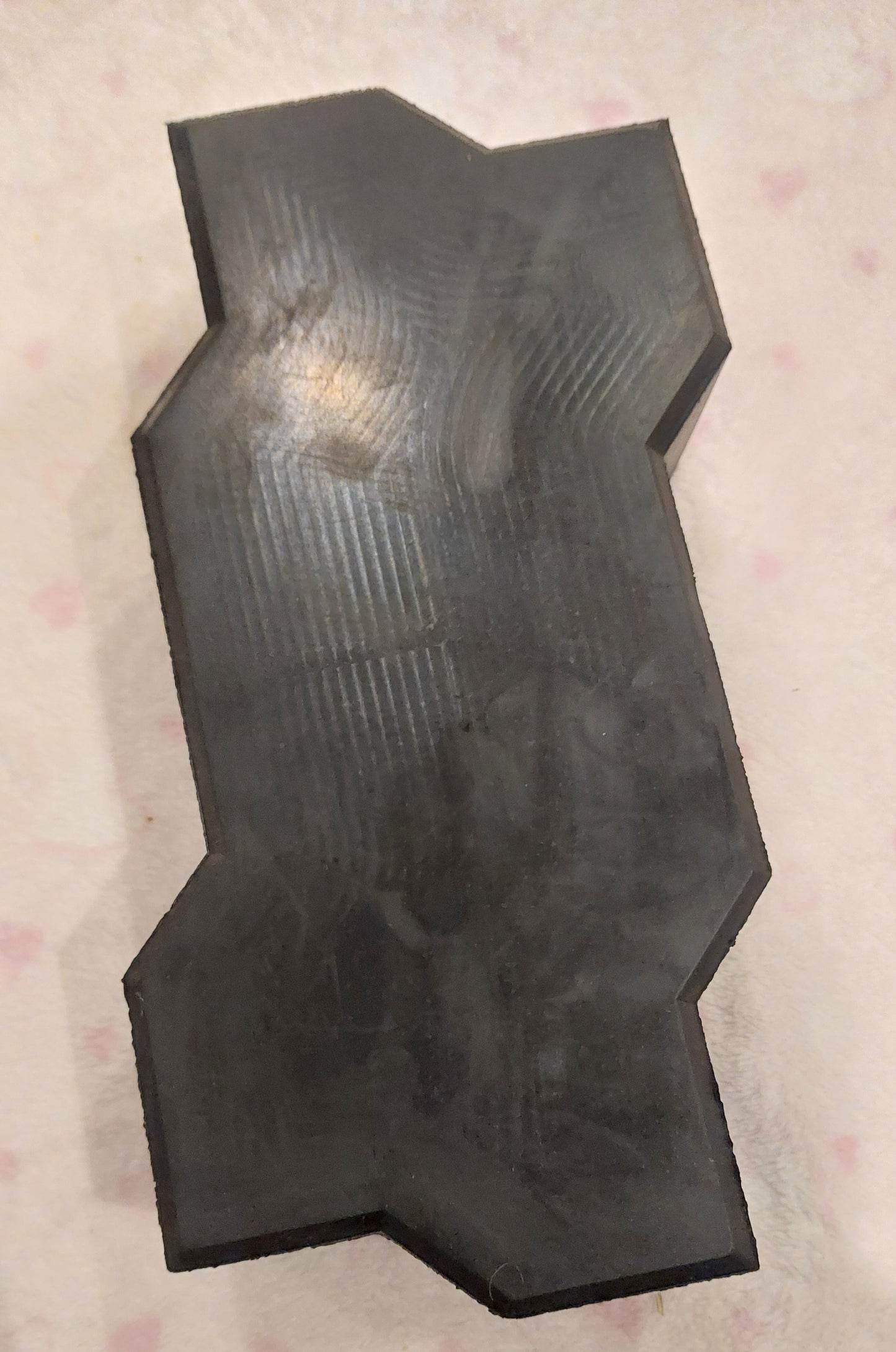 Paving Mould Waves Black Rubber Class A 270/150/60mm
